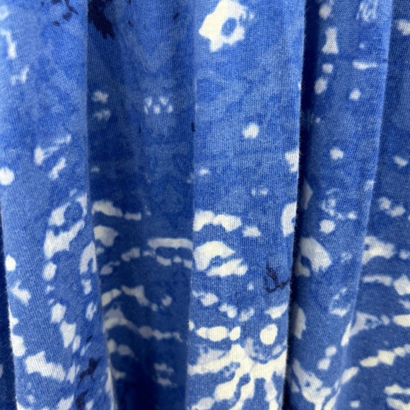 Threads 4 Thought action Blue White Tiered Tie Dye Mini Strappy Dress - Picture 4 of 6